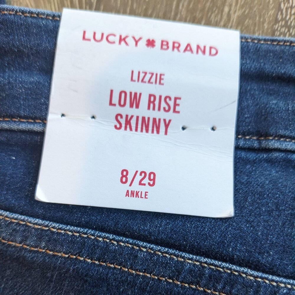 Lucky Brand Blue Denim Blue Jeans Lizzie Low Rise Skinny Size 8/29 - Picture 3 of 9